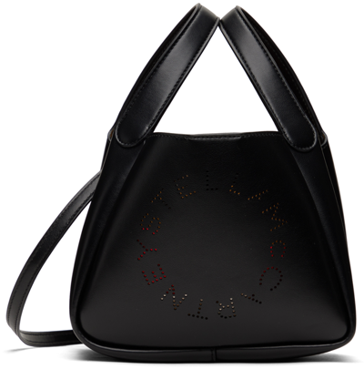 Stella Mccartney Black Logo Bucket Bag In 1000 Black