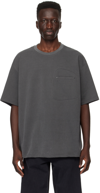 SOLID HOMME GRAY POCKET T-SHIRT