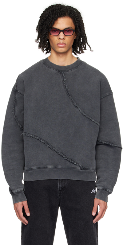 Axel Arigato Gray Hyde Sweatshirt In Black Old Dye