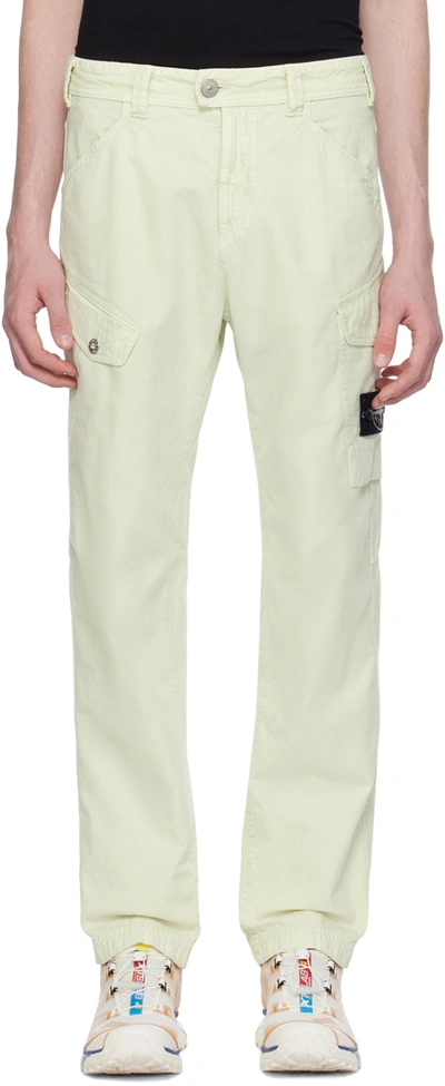 Stone Island Green Patch Cargo Pants In V0051 Pistachio