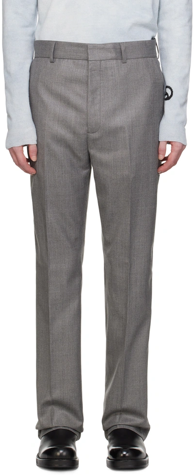 Acne Studios Gray Tailored Trousers In Dfl Vintage Grey Mel