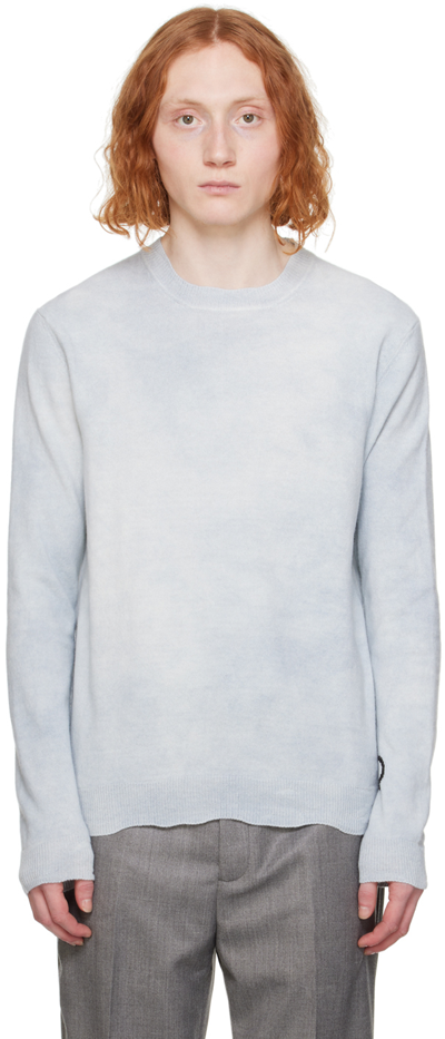 Acne Studios Blue Crewneck Sweater In Aat Dusty Blue