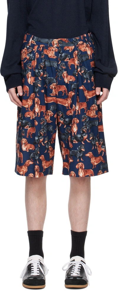 Bless Multicolor Pleated Shorts In Dog
