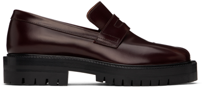 Maison Margiela Tabi Loafers In Bordeaux