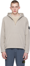 STONE ISLAND TAUPE PATCH HOODIE