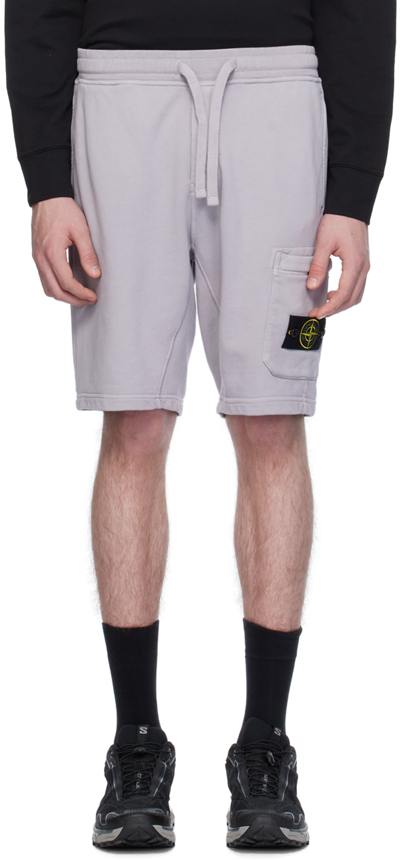 Stone Island Purple Patch Shorts In V0064 Dust