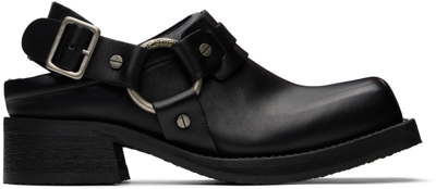 Acne Studios Black Harness Loafers In 900 Black