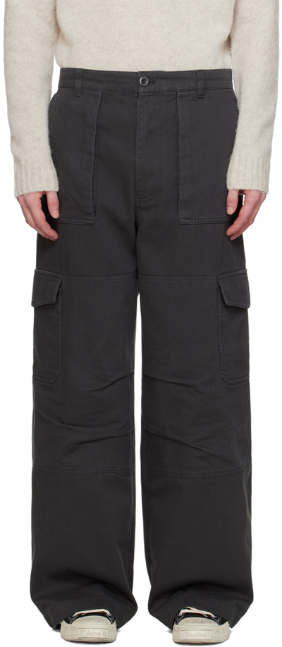 Acne Studios Gray Flap Pocket Cargo Pants In Aa3 Dark Grey