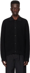 SOLID HOMME BLACK BUTTON CARDIGAN