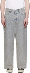 Acne Studios Blue 1981m Jeans In Buf Blue/beige