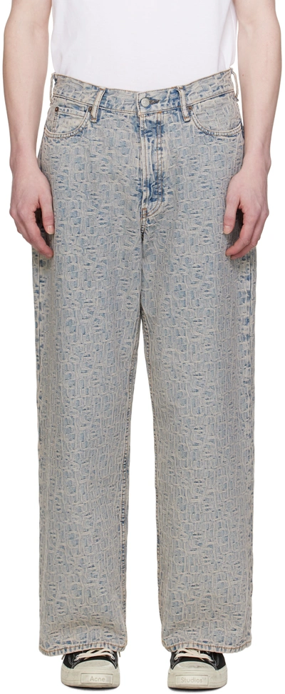 Acne Studios Blue 1981m Jeans In Blue,beige