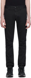 STONE ISLAND BLACK PATCH CARGO PANTS