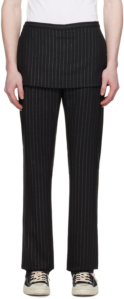 Acne Studios Black Tailored Trousers In 900 Black