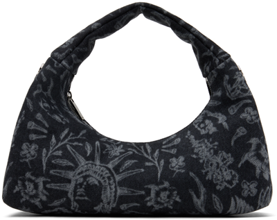 Off-white Arcade Canvas Shoulder Bag In Black White