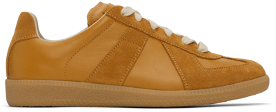 Maison Margiela Replica Leather Sneakers In T2336 Mustard