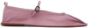 Hereu Woman Ballet Flats Pink Size 11 Leather In Rose