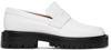 Maison Margiela White Tabi Loafers In H8327 White/black