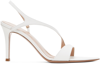 GIANVITO ROSSI WHITE MAYFAIR HEELED SANDALS