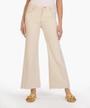KUT FROM THE KLOTH MEG HIGH RISE FAB AB WIDE LEG JEANS IN ECRU