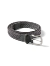 FAHERTY FAHERTY SUEDE WOVEN BELT