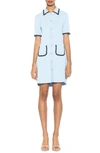 Alexia Admor Odette Knit Shirtdress In Halogen Blue