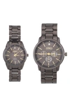 I TOUCH TWO-PIECE DIAMOND ACCENT BRACELET WATCH HIS & HERS SET