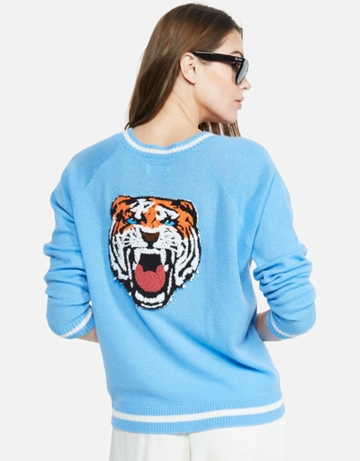 Lauren Moshi Blakely Varsity Tiger In Blue/creme