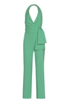 Pinko Halterneck Open-back Jumpsuit In Green