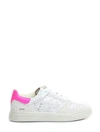 Premiata Leather Sneakers With Textured Upper In Offwhite
