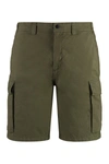 Woolrich Mid-rise Cotton Cargo Shorts In Green