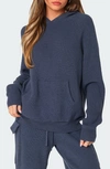 Edikted Women's Wynter Oversized Knit Hoodie In Blue
