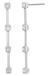 Bony Levy Aviva Diamond Station Linear Drop Earrings In 18k White Gold