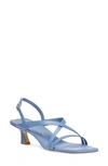 Stuart Weitzman Oasis 50 Kitten Heel Slingback Sandal In Blue Steel