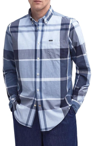 Barbour Harris Mens Tailored Shirt In Berwick Blue Tartan