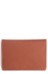 Royce New York Leather Card Case In Tan.