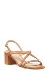 Stuart Weitzman Oasis Maui Leather Slingback Sandals In Tan