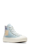 Converse Chuck Taylor® All Star® Lift High Top Platform Sneaker In Blue/ Blue/ Egret