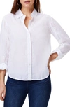 Nic + Zoe Girlfriend Crinkle Cotton Button-up Shirt In Paper White