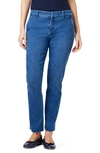 Nic + Zoe Nic+zoe Petites High Rise Straight Trouser Jeans In Gulfstream In Gulfstream