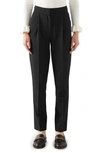 LK BENNETT LILLY PLEATED TAPERED CREPE PANTS