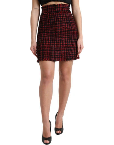 DOLCE & GABBANA DOLCE & GABBANA TANTALIZING TARTAN HIGH-WAIST MINI WOMEN'S SKIRT