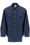 Acne Studios Blue Button-up Denim Shirt In Blue