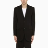 AMI ALEXANDRE MATTIUSSI AMI PARIS BLACK WOOL SINGLE-BREASTED JACKET MEN