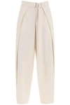 AMI ALEXANDRE MATTIUSSI AMI ALEXANDRE MATIUSSI WIDE FIT PANTS WITH FLOATING PANELS WOMEN