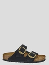 Birkenstock Woman Sandals Black Size 9 Soft Leather