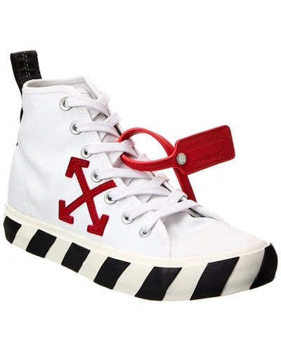 OFF-WHITE MID TOP VULCANIZED CANVAS SNEAKER