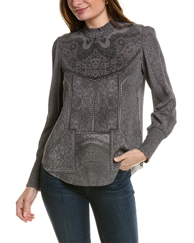 Go By Go Silk Go> By Gosilk Soft Spoken Silk Blouse In Grey