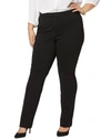 Nydj Womens Zipper Manmade Trouser Pants In Black
