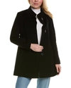 FLEURETTE TEXTURED WOOL-BLEND CAR COAT