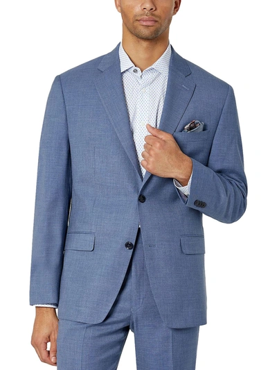 Sean John Mens Classic Fit Floral Suit Jacket In Blue